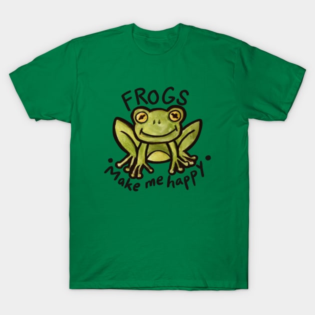 Frogs make me Happy T-Shirt by bubbsnugg